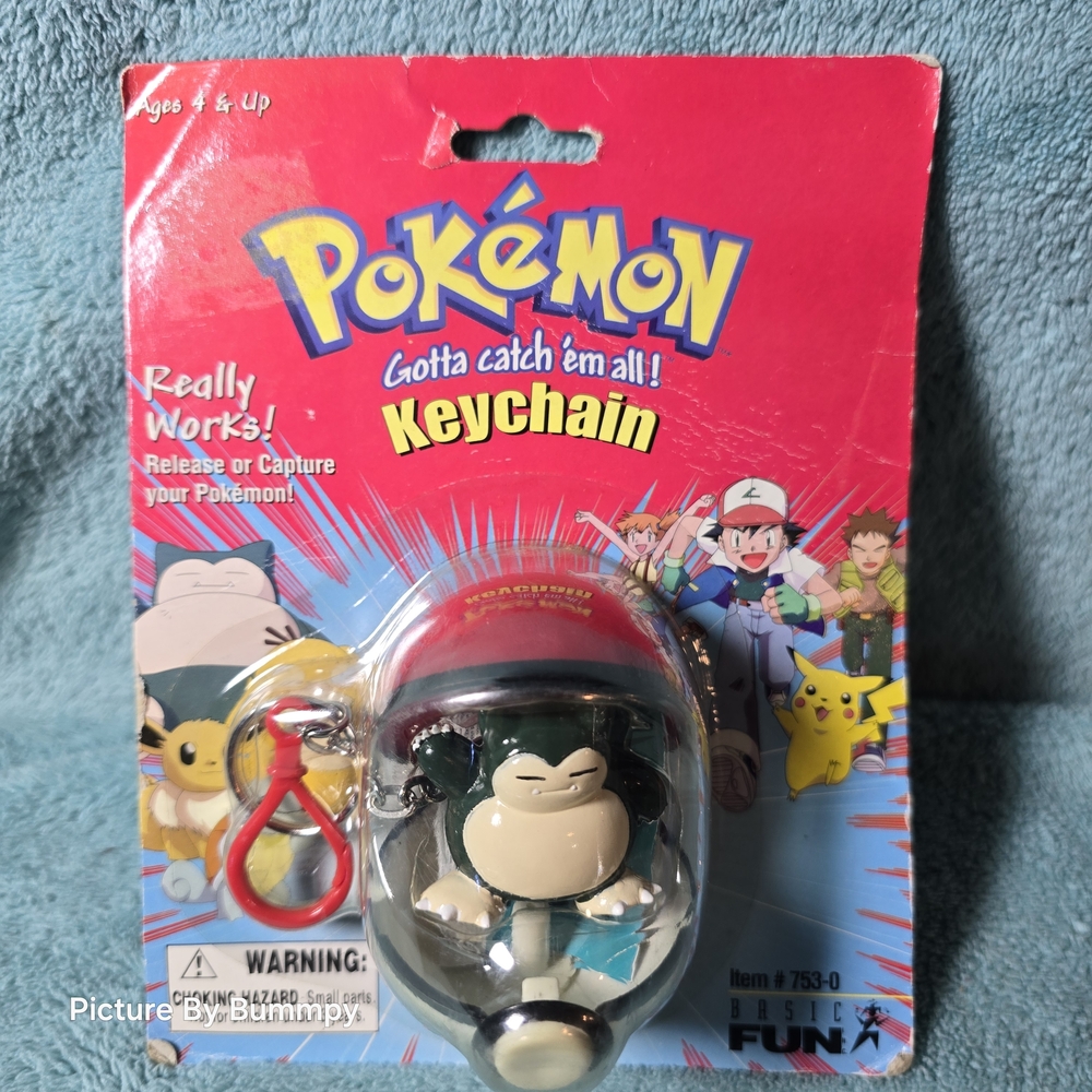 NIB Vintage 1999 Pokémon Snorlax Keychain